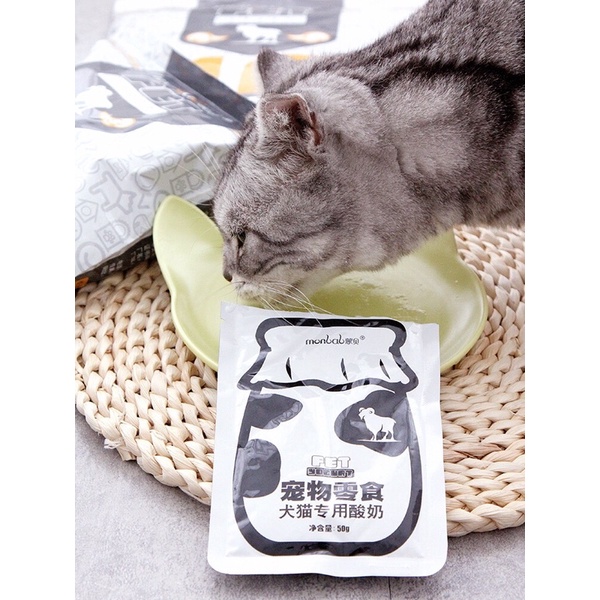 [SHIP HOẢ TỐC] Sữa uống liền sữa chua uống lợi khuẩn Monbab dành cho chó mèo gói 50g