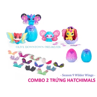 🍀 Combo 2 Trứng nở Hatchimals & 2 Đôi cánh Wilder Wings KHÁC NHAU - Đồ chơi VNXK