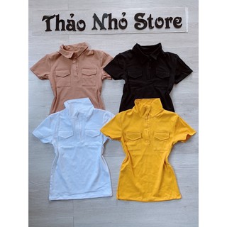 áo thun có cổ 2 túi trước