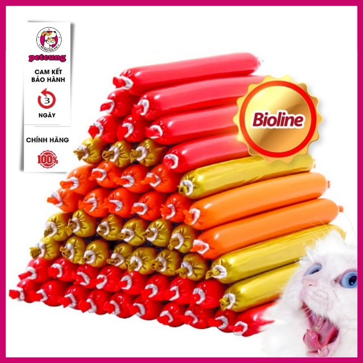 🌭 Xúc Xích Cho Chó Mèo Hamster Thú Cưng Dinh Dưỡng Giàu Vitamin, Đạm Bioline - Pet Cưng Shop