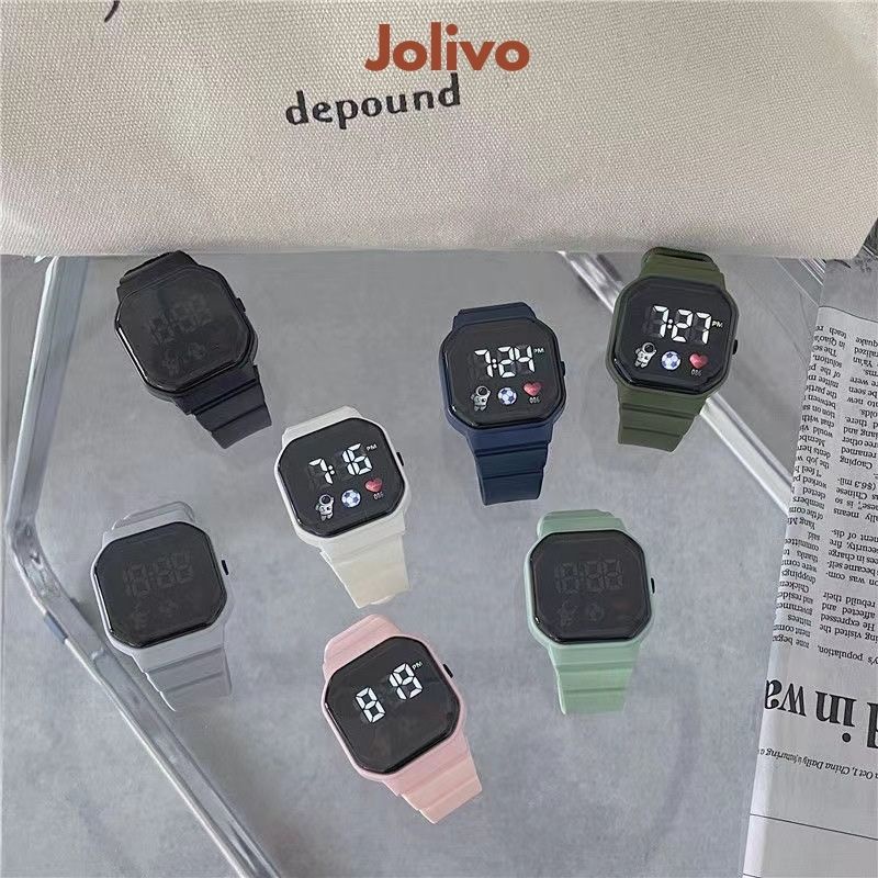 Đồng hồ nam nữ fashion màn hình led không kèm hộp sang sịn mịn dùng cho cả gia đình jolivo