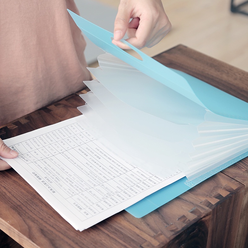 Túi Đựng File Hồ Sơ Loại Dày Xách Tay A4 6 Ngăn - Túi Đựng Giấy Tờ Trình Kí