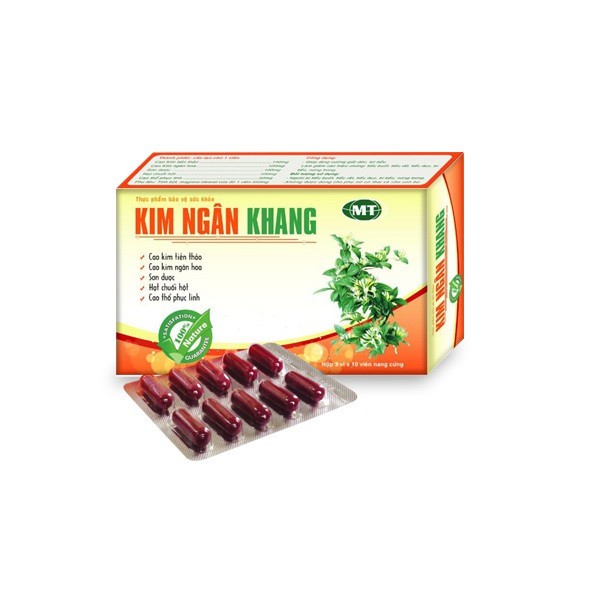 Kim Ngân Khang hộp 30 viên- Giúp tăng cường giải độc, lợi tiểu. Làm giảm các triệu chứng: tiểu buốt, tiểu rắt, tiểu đục,
