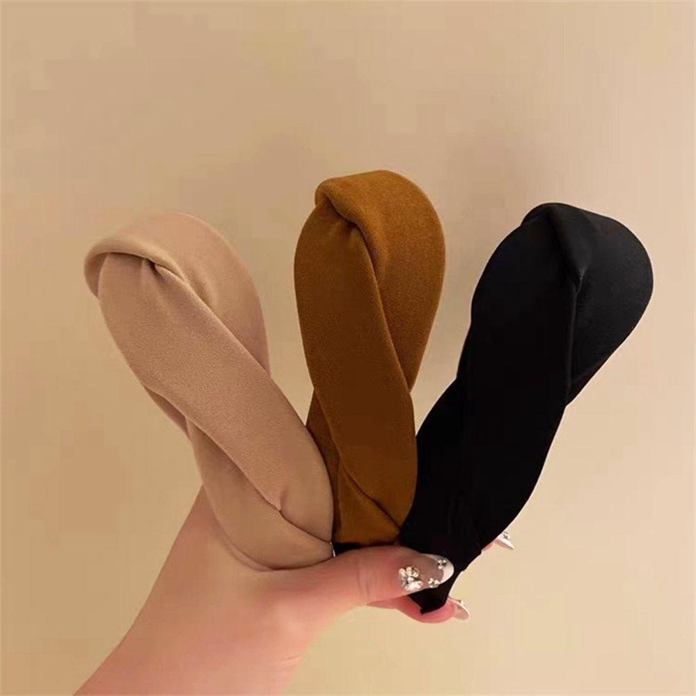 ANEMONE Băng đô cài tóc rửa mặt Xốp Màu Sắc Trơn Phong Cách Hàn Quốc Cho Nữ