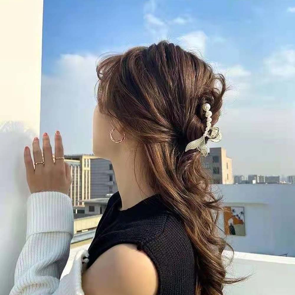 Kẹp Tóc Hình Đuôi Cá Đính Ngọc Trai Giả Thời Trang Cho Nữ