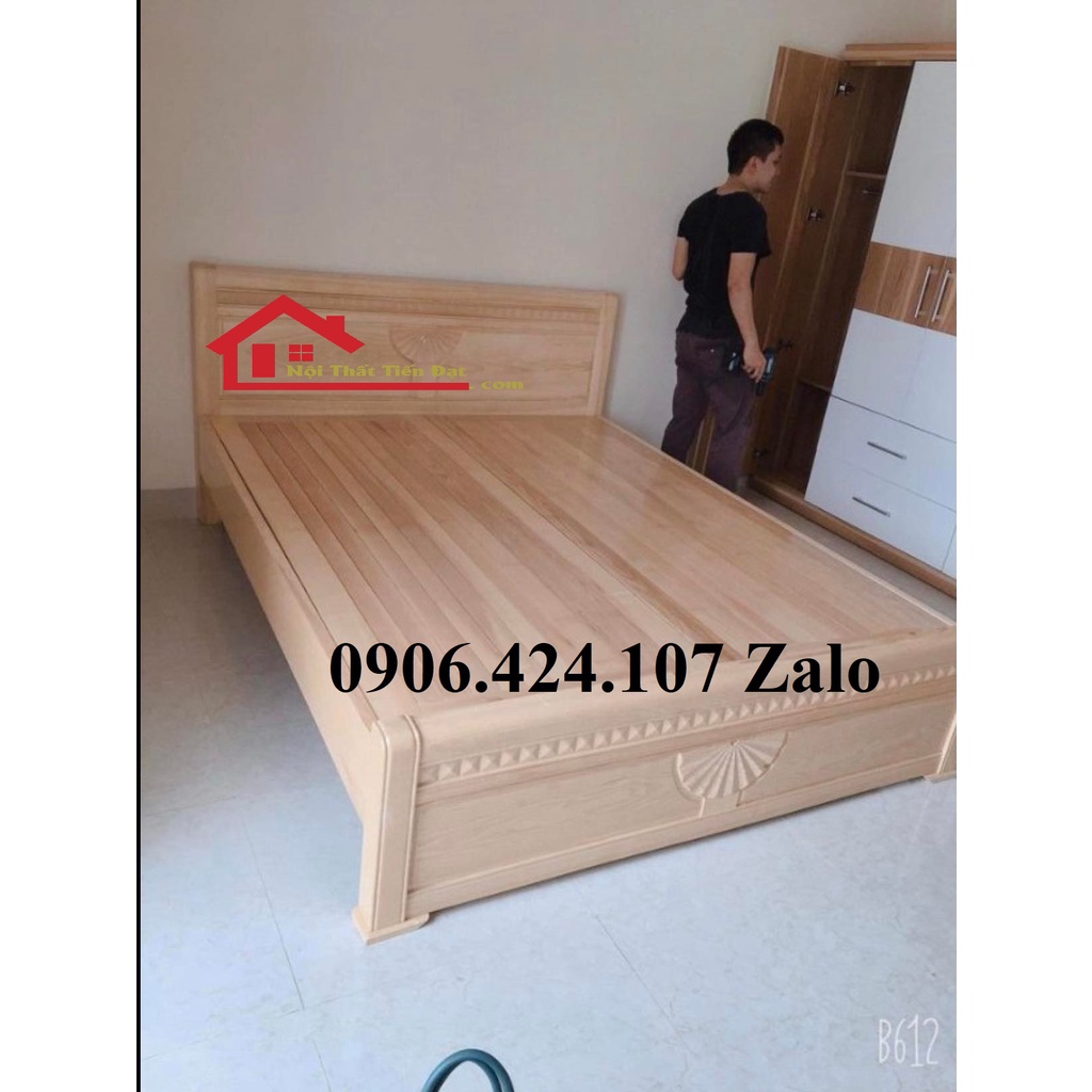 Giường Gỗ Sồi Dát Phản Tốt Cứng Bền Ngang 1M2,1M4,1M6,1M8X2M Freeship HCM Mới 100% Xưởng