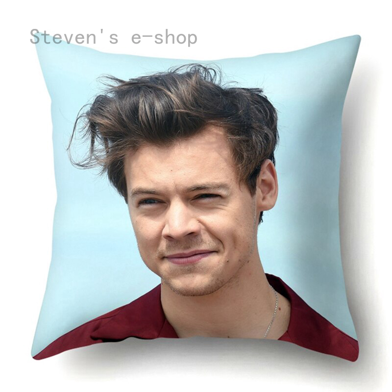 Áo gối vuông 45*45cm trang trí ghế sofa in hình Harry Styles