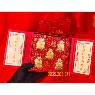 Bộ ngũ phúc - phúc lộc thọ tài hỷ mạ vàng