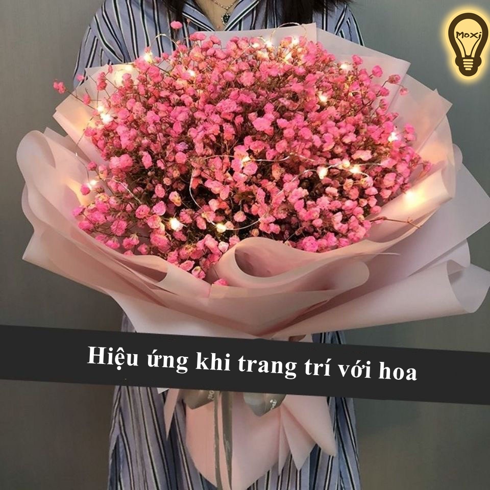 Đèn led 1M đom đóm dùng trang trí DECOR hộp quà, bánh kem, thiệp ,phòng ngủ MOXI.