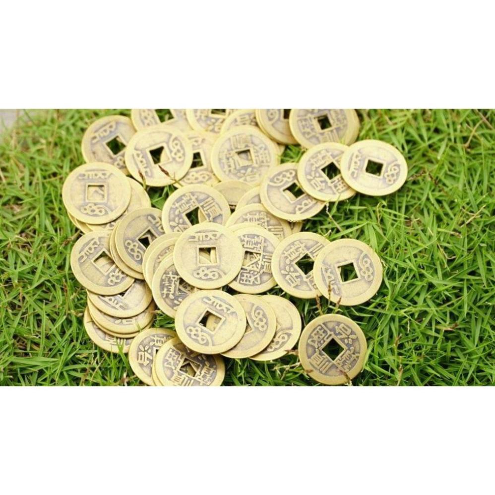 Đồng Tiền Xu Phong Thủy Chiêu Tài  Ngũ Đế Âm Dương 2.4cm