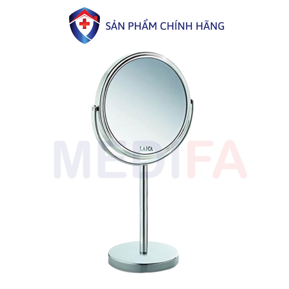 [CHÍNH HÃNG] Gương trang điểm Laica PC5003, thu phóng thông minh 1x hoặc 7x, chân đế chắc chắn, xoay 360 độ