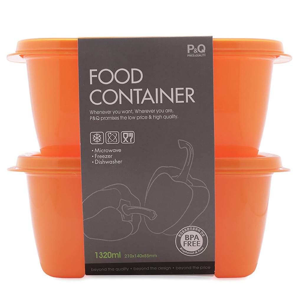 [HC GIFT] Bộ 2 hộp Food Container Lock&Lock 1320ml