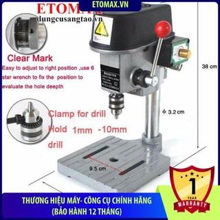 Máy khoan bàn mini 340W (Etomax),có điều chỉnh tốc độ, chính hãng Lerom.