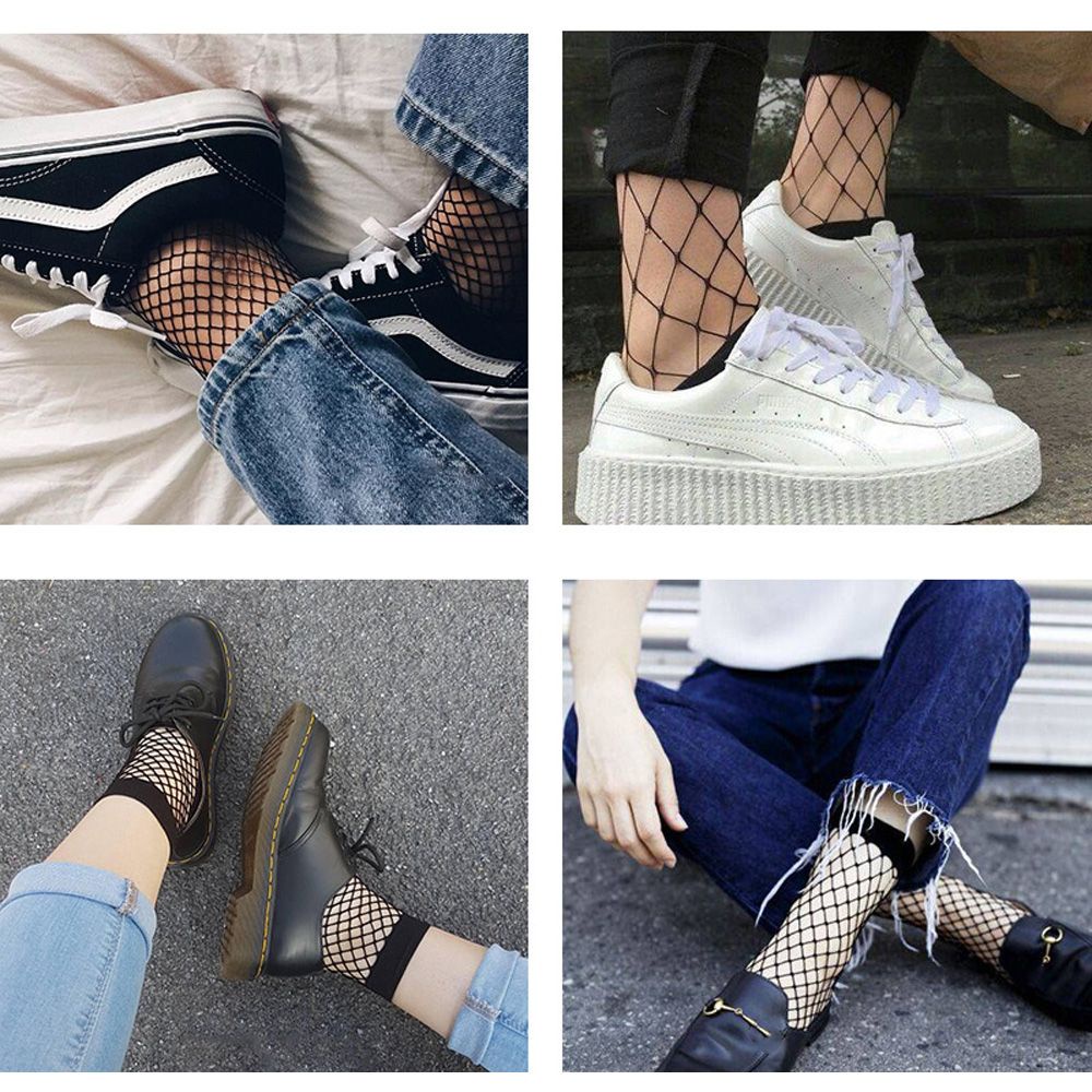 Tất lưới ngắn thoáng khí màu đen gợi cảm cho nữ MIHAN1