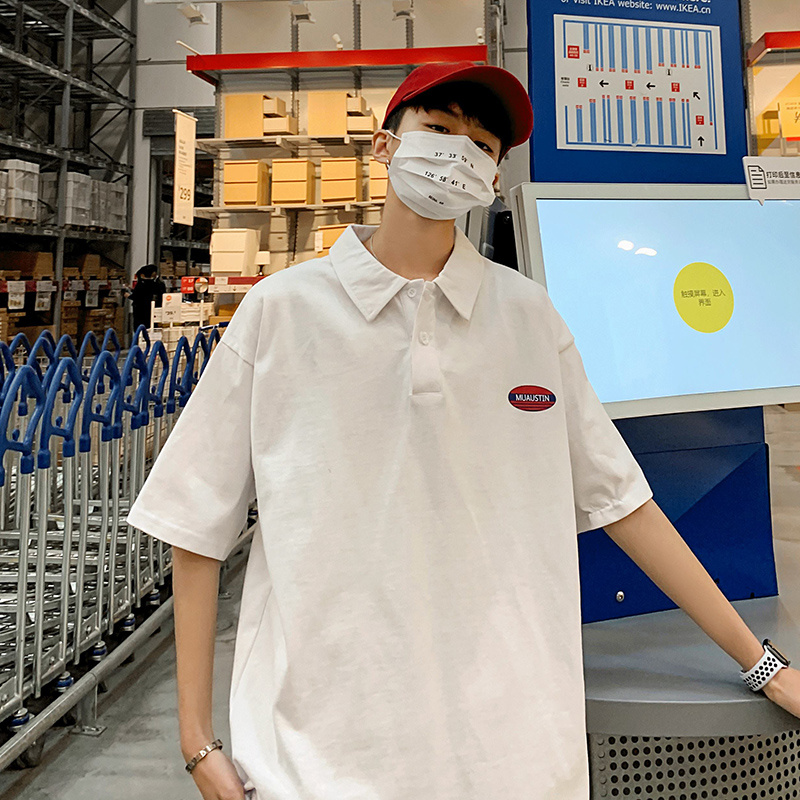 Áo cổ polo tay ngắn phong cách Hàn Quốc cho nam