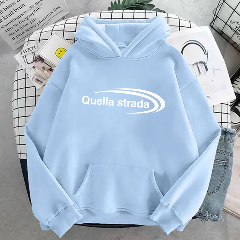 ÁO KHOÁC NỈ UNISEX IN QUELLE STRADA CỰC ĐẸP THỜI TRANG BB HOODIE
