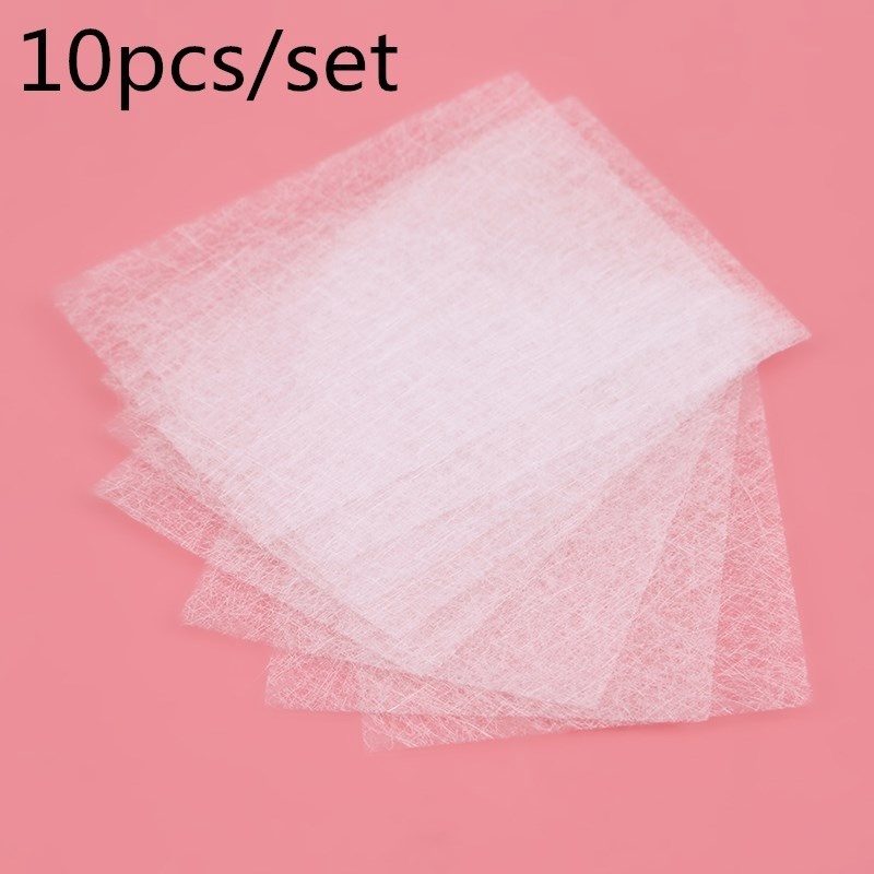 10/20 Tấm lụa sợi thủy tinh nối dài móng tay sắc dùng để làm nail Sợi Thủy Tinh Lụa Không Giấy Dùng Nối Dài Móng