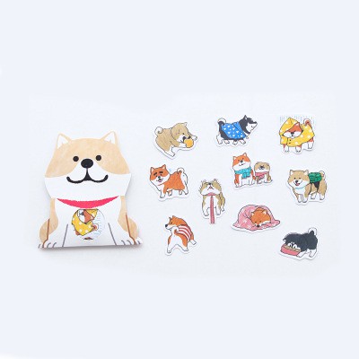 Túi Sticker Hình Chó Shiba Inu & Husky Siêu Dễ