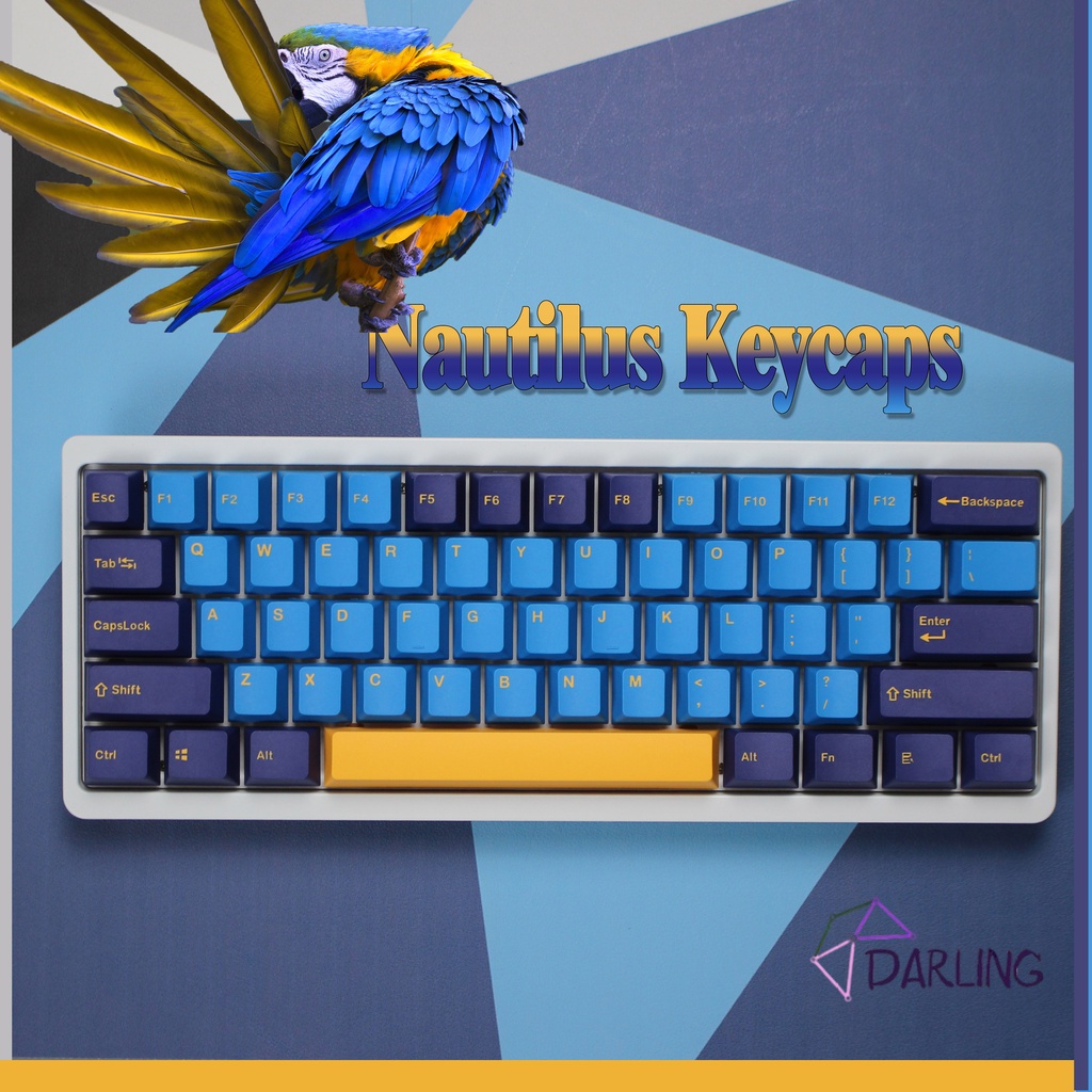 Bộ Bàn Phím Cơ Nautilus Keycap OEM PBT 127 Cho 64/87/104/980.etc