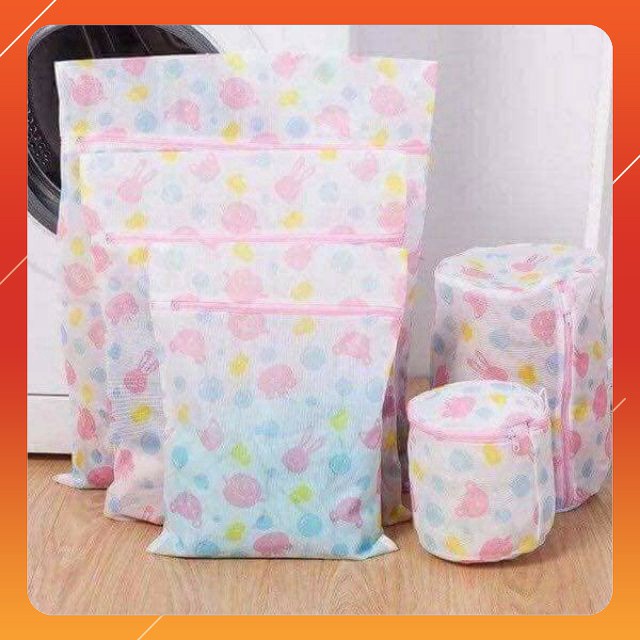 Set Túi Giặt Hoa Văn Dày Dặn 5 Chi Tiết