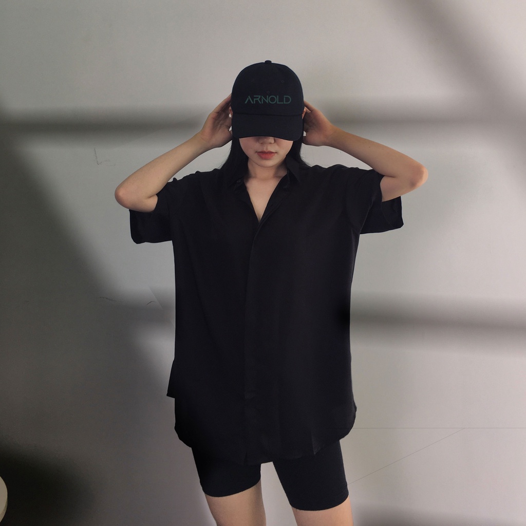 Áo sơ mi lụa ARNOLD tay ngắn Unisex thoáng mát, không nhăn, chuẩn form suông thẳng