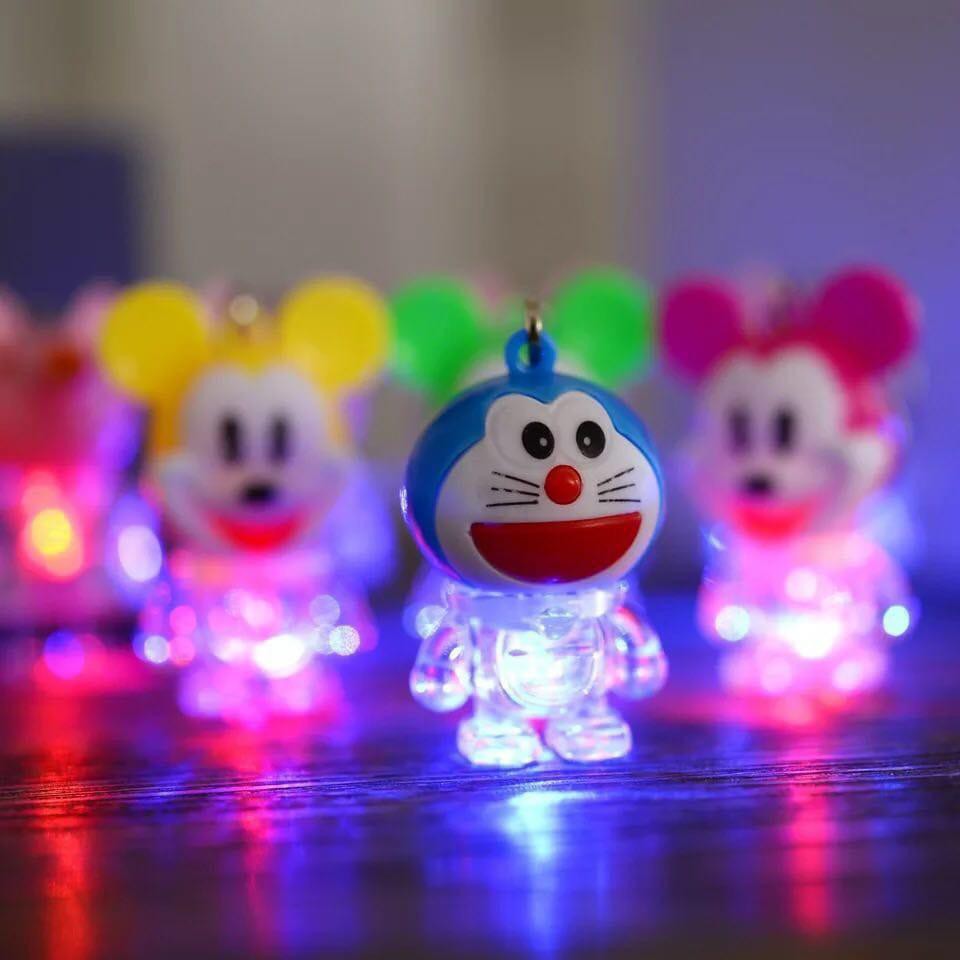 Móc khóa đoremon phát sáng-Móc khóa đèn LED phát sáng siêu đẹp