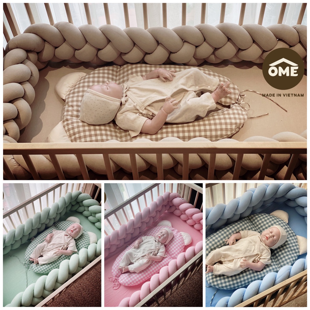 Gối chặn vỏ đỗ tai gấu 2in1 OME cao cấp