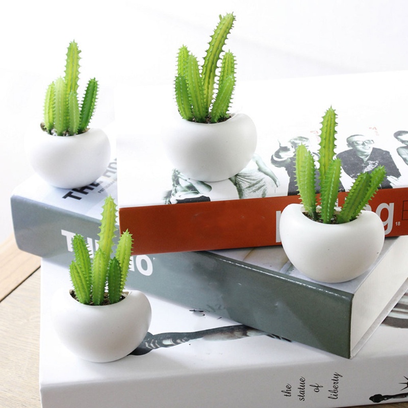 Nhãn Dán Nam Châm Mini Trang Trí Tủ Lạnh Mô Phỏng Chậu Cây Cảnh