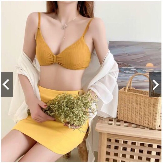 ÁO BRA nữ KHÔNG GỌNG GÂN NƠ ĐỆM DÀY nâng ngực_BR15