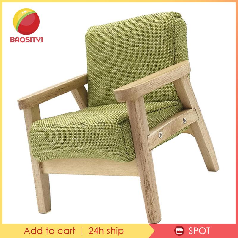 [Baosity 1] Ghế Sofa Màu Xanh Lá Cây Tỉ Lệ 1: 12 Trang Trí Nhà Búp Bê