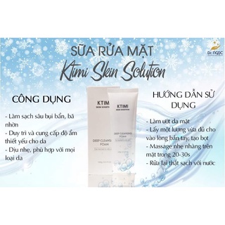 Sữa rửa mặt KTIMI Deep Cleansing Foam, sữa rửa mặt dịu nhẹ cho làn da 100ml