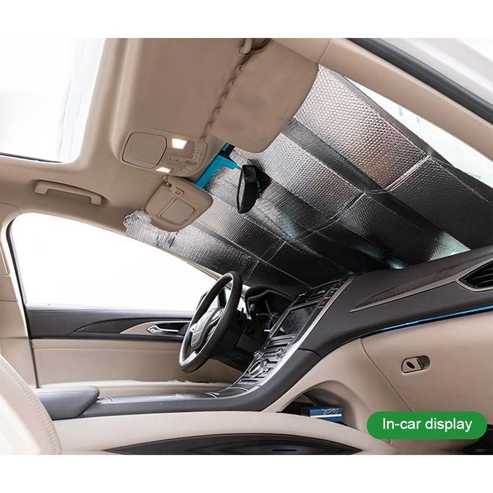 Tấm Che Nắng Phản Quang Gấp Gọn Được Thông Dụng Cho Kính Chắn Gió Xe Hơi