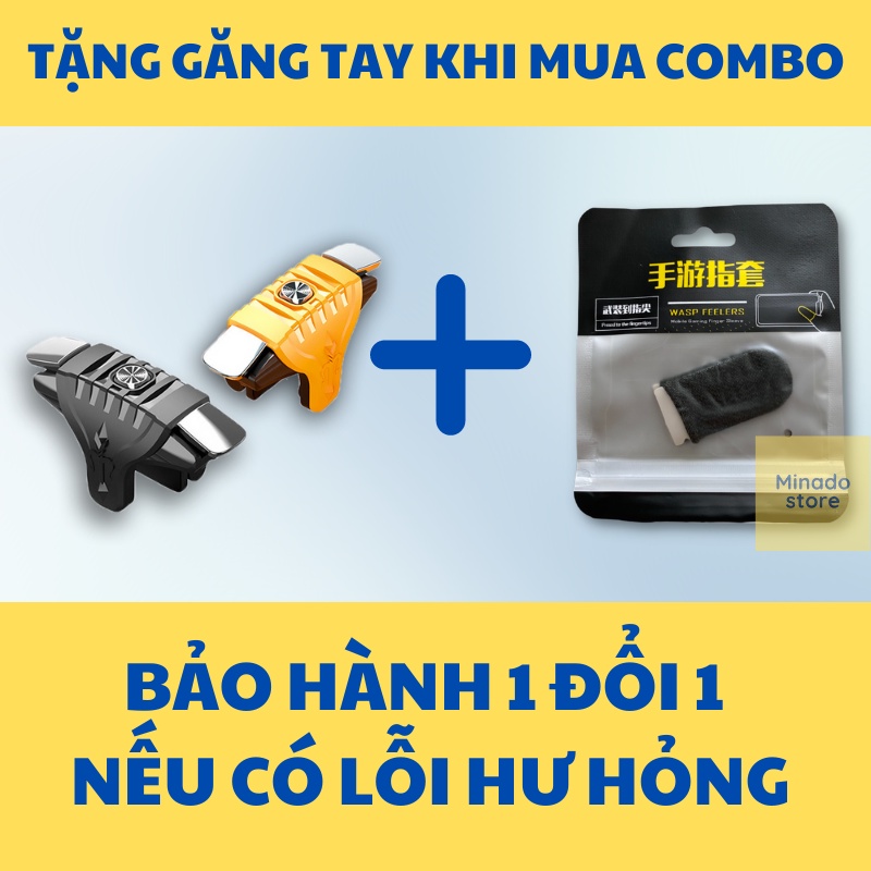 Nút bắn Pubg Mobile ff chơi game siêu nhạy Hoàng Kim cầm chơi game điện thoại pubg ros freefire MINADO | BigBuy360 - bigbuy360.vn