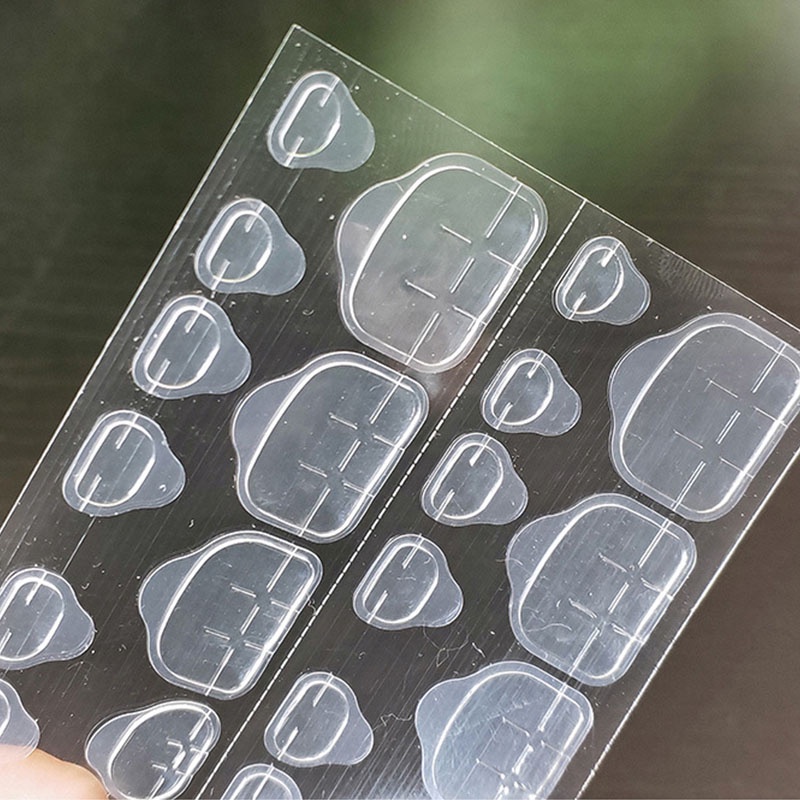 [Hàng mới về] Bộ 24 miếng dán móng giả thạch linh hoạt hai mặt độ bám dính tốt hơn bền