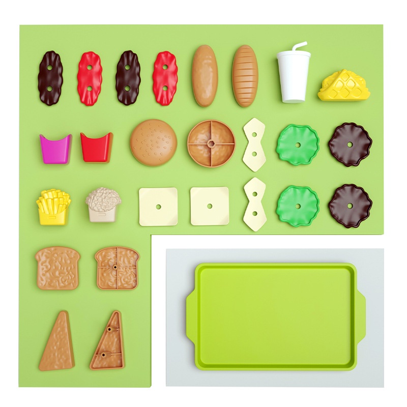 Bộ 27 Đồ Chơi Mô Hình Thức Ăn Chiên Cho Bé