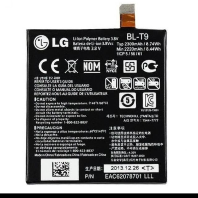 [Mã ELHA9 giảm 15% đơn 50K] Pin LG Google Nexus 5 D820 D821 BL-T9