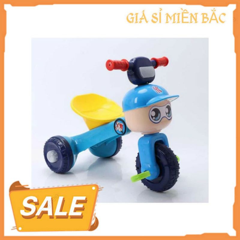 Xe đạp 3 bánh con kiến bánh phát sáng có nhạc có đèn