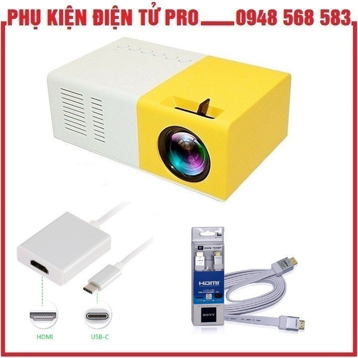 Bộ Sản Phẩm Máy Chiếu Mini Lcd Led Projector Pd300 Dùng Cho Điện Thoại Android