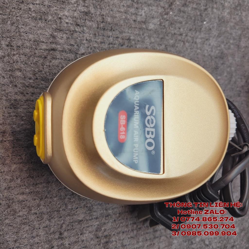 Máy sủi khí oxy bơm sục oxi cho bể cá tôm - siêu êm tiết kiệm điện SOBO SB-618 - Boss 9500 - Rambo EP 9000 Hiệu suất Cao