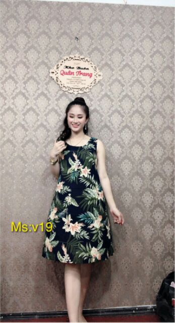 Đầm lanh 3D QC siêu mát