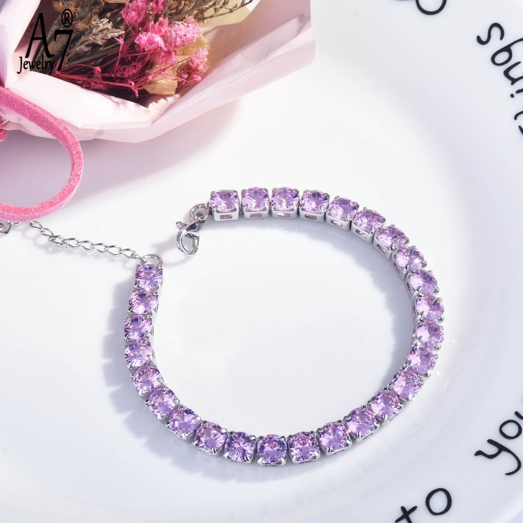 Vòng tay bạc 925 đính đá kim cương sang trọng