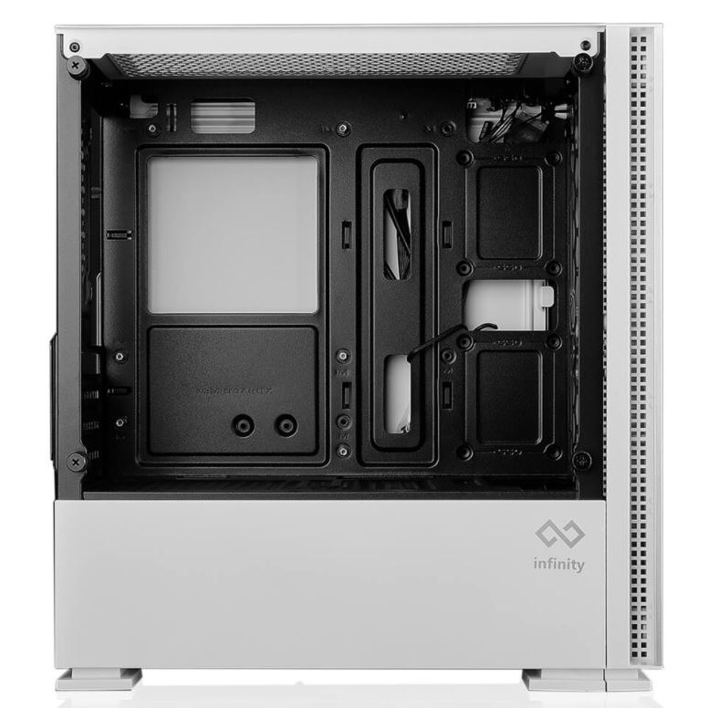 Vỏ thùng máy tính Infinity Eclipse M – Tempered Glass Case - Micro-ATX - Màu Bạc - Chưa kèm quạt