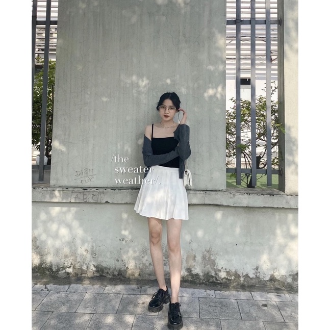 Áo len cardigan lông thỏ trơn 5 màu khuy giữa L125L Lyn Closet [Freeship]