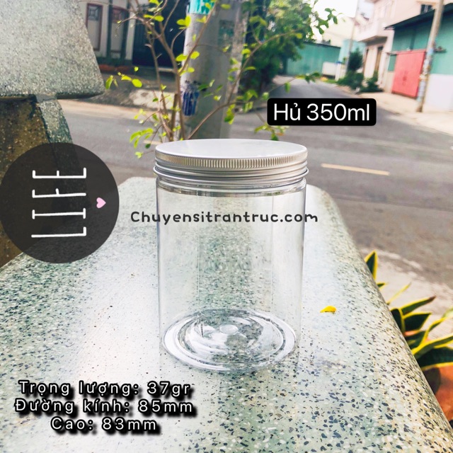 Hủ nhựa pet nắp nhôm 350ml cao cấp