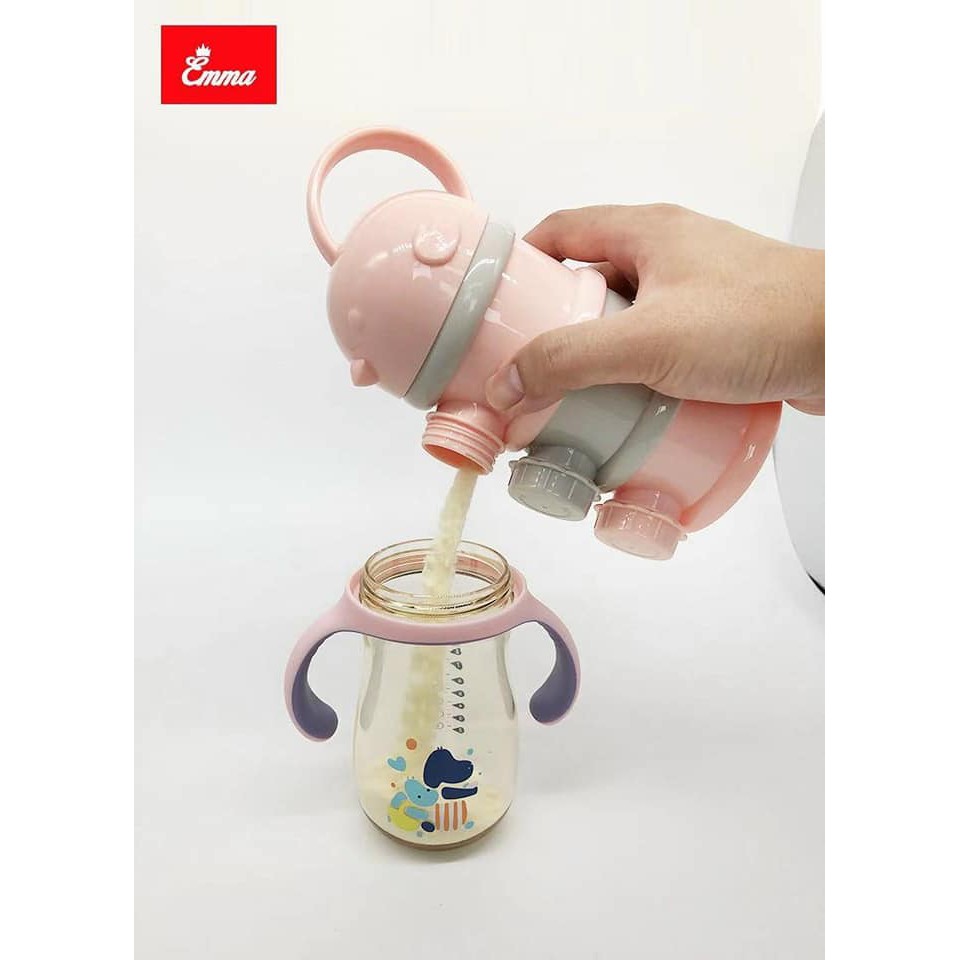 Hộp Chia Sữa Và Đựng Thức Ăn Di Động EMMA 3 Ngăn Cao Cấp