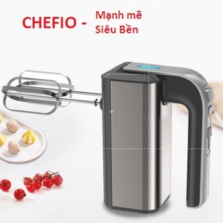 Máy đánh trứng cầm tay, máy đánh kem CHEFIO 500W có 5 tốc độ có thể điều chỉnh