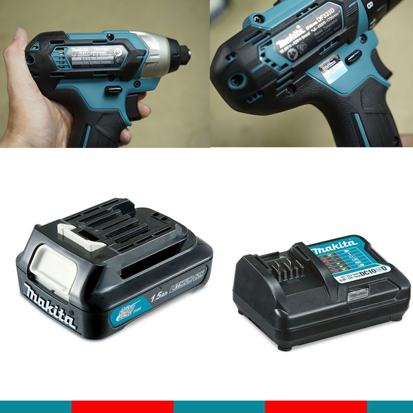 Bộ máy khoan bắn vít dùng Pin Makita CLX224S (TD110D+DF333D)(12V MAX) | Makita chính hãng