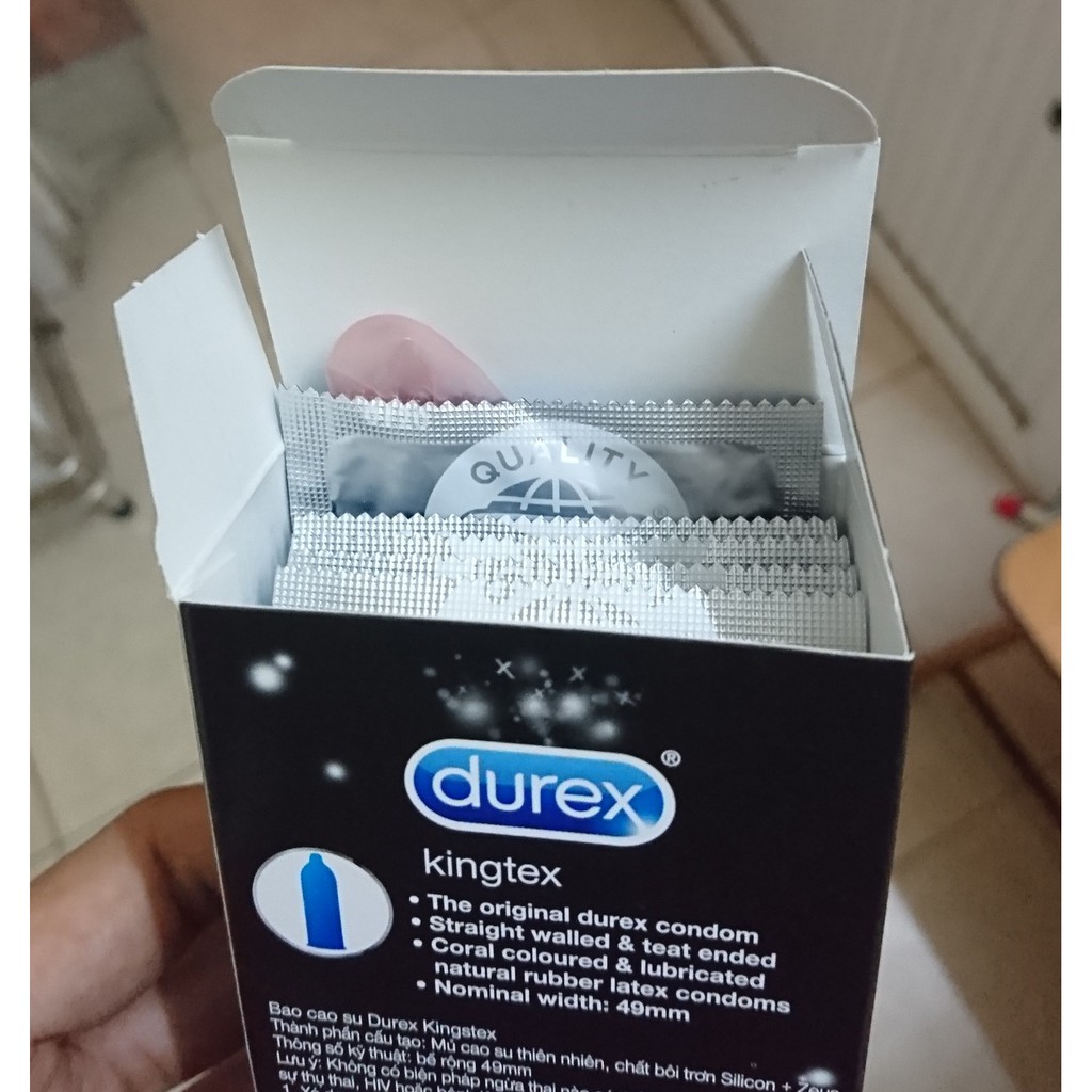 [SIÊU MỎNG – YÊU CHÂN THẬT]- Bao Cao Su Durex Kingtex (Hộp 12 cái)-Chính Hãng 100%