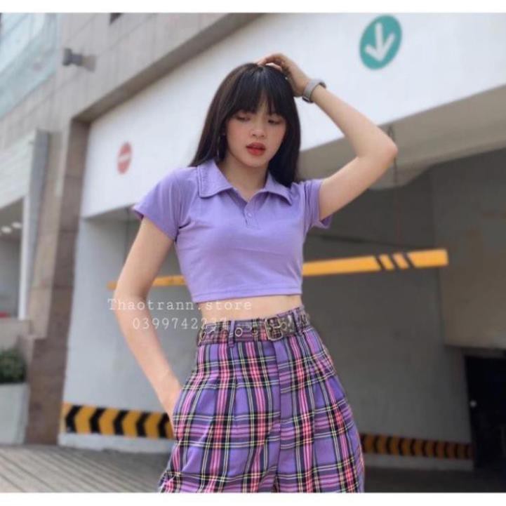 Áo Croptop nữ tay ngắn, cổ trơn Hàng cao cấp ôm dáng Ulzzang (siêu xinh) 20beautyplus