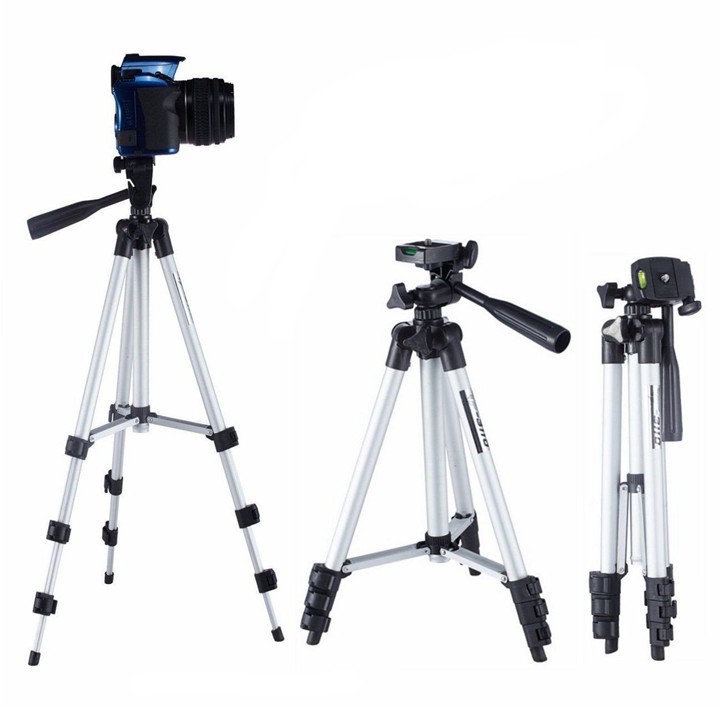 Gậy 3 chân chụp hình máy ảnh, điện thoại Tripod TF - 3110, Tripod chụp ảnh livetream, Chân đế điện thoại quay tiktok Chư